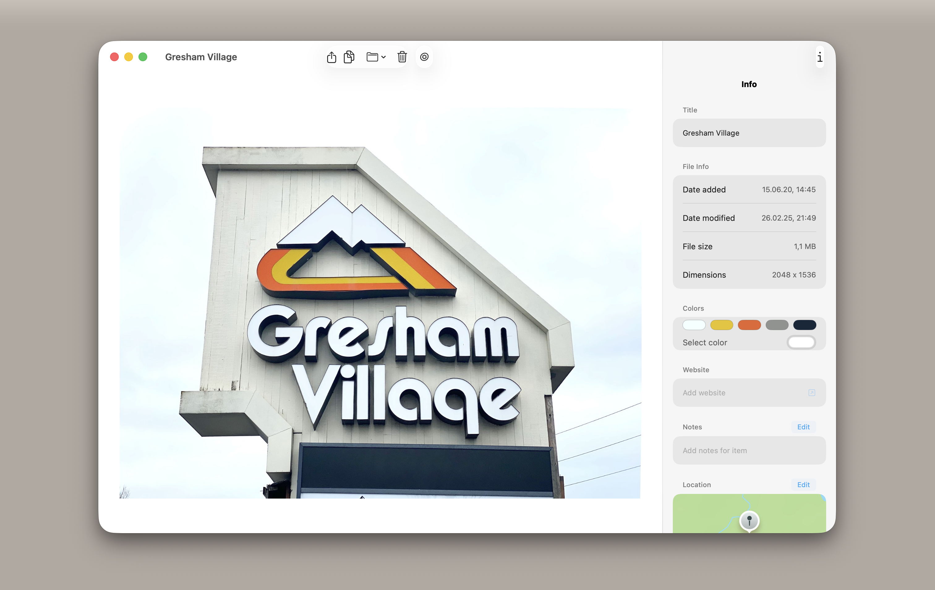 Gathered app running on Mac